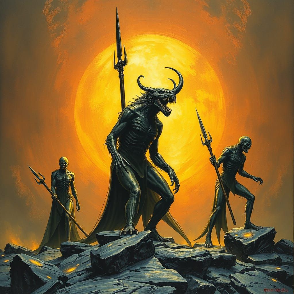 Surreal Band of Gold in Dystopian Style