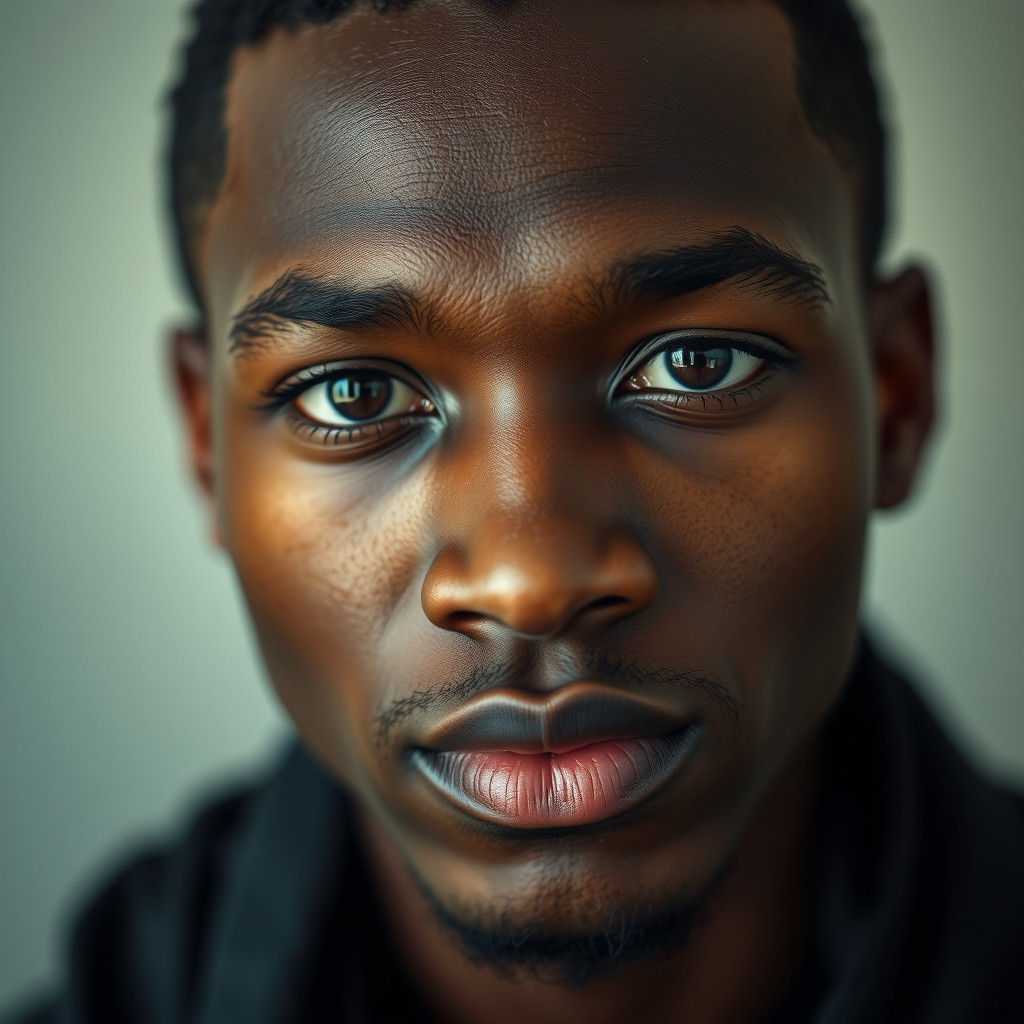 High-Resolution Portrait of a Nubian Man