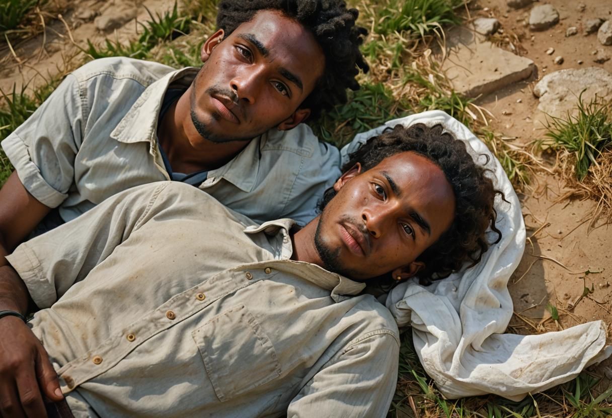 Ethiopian Jews in Jerusalem, Photorealistic Portrait