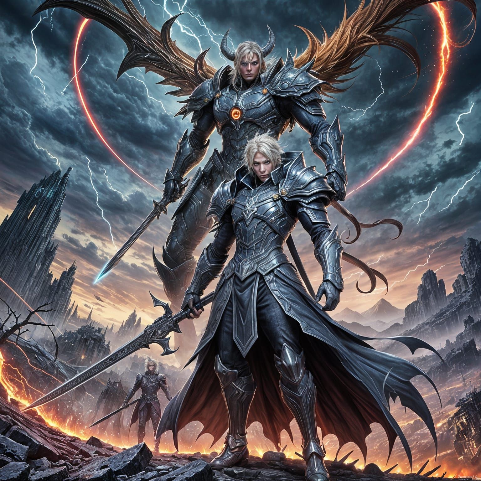 God of Time and Space in Anime Style