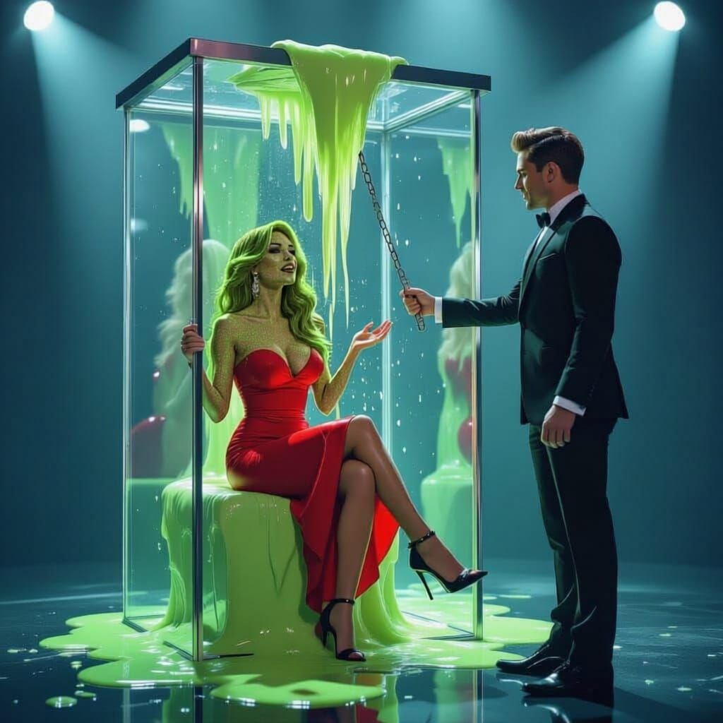 TV Host Drenched in Gunge as Chain is Pulled