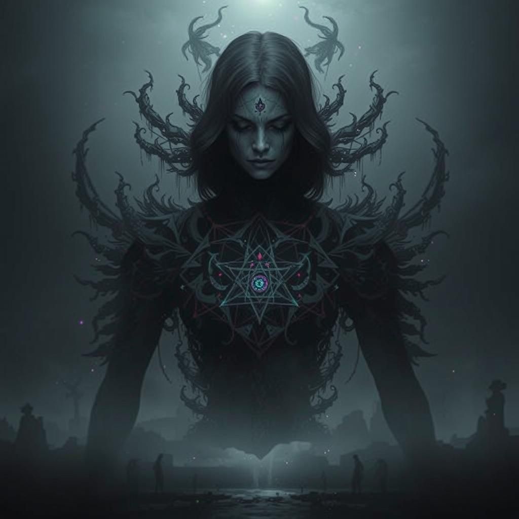 Magical Creatures in Silhouette: Dark Fantasy Art