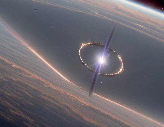 Ring World Cities and Spaceports Around a Star