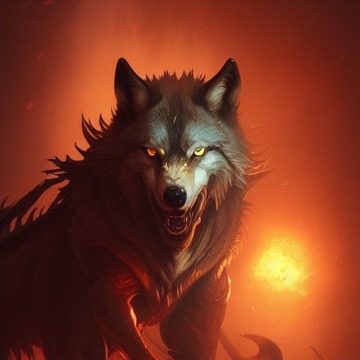 Wolf Demon: A Dark Fantasy Concept Art