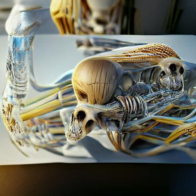 Cartoon Skeleton Illustration on White Background