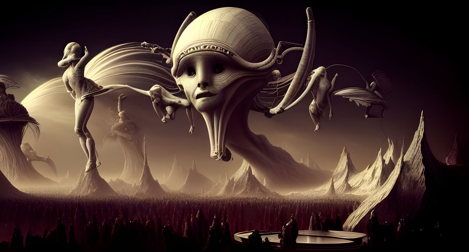 Futuristic Alien Gathering: Hyperrealistic and Intricate