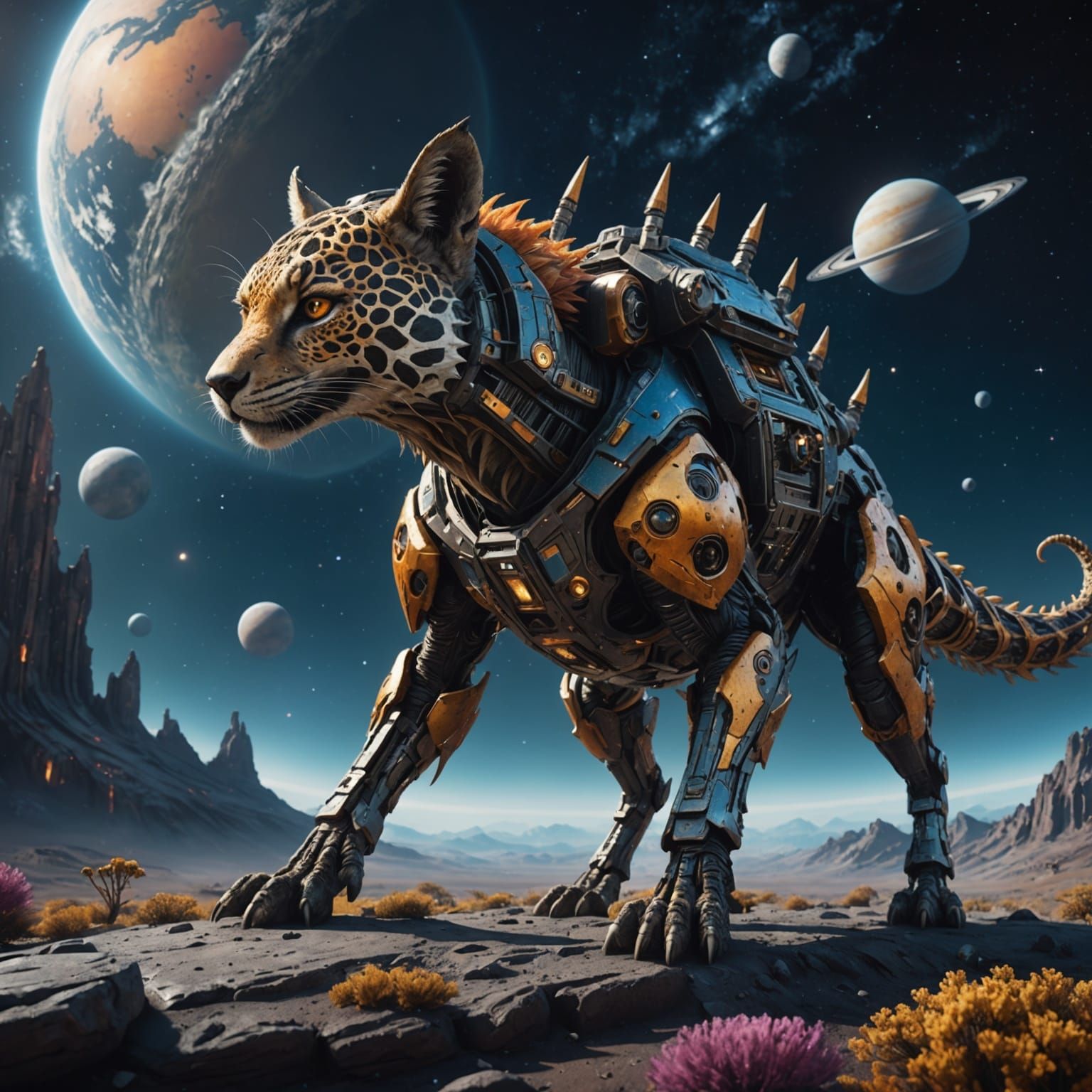Fantastical Animal in Space Concept Art