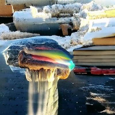 Rainbow Melted by Ice Beam: A Surreal Vision