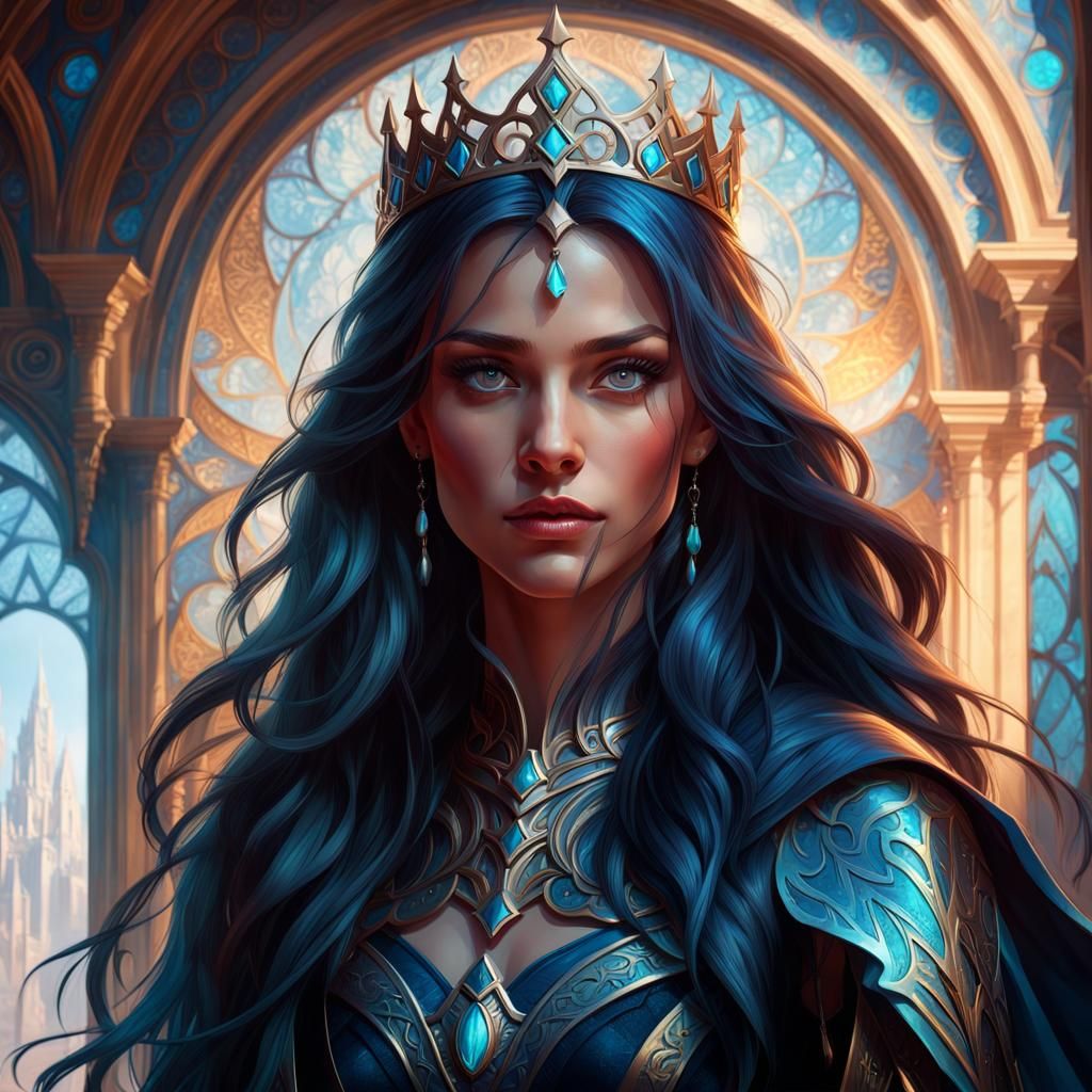 High Gothic Elf Princess in Golden Sunlight