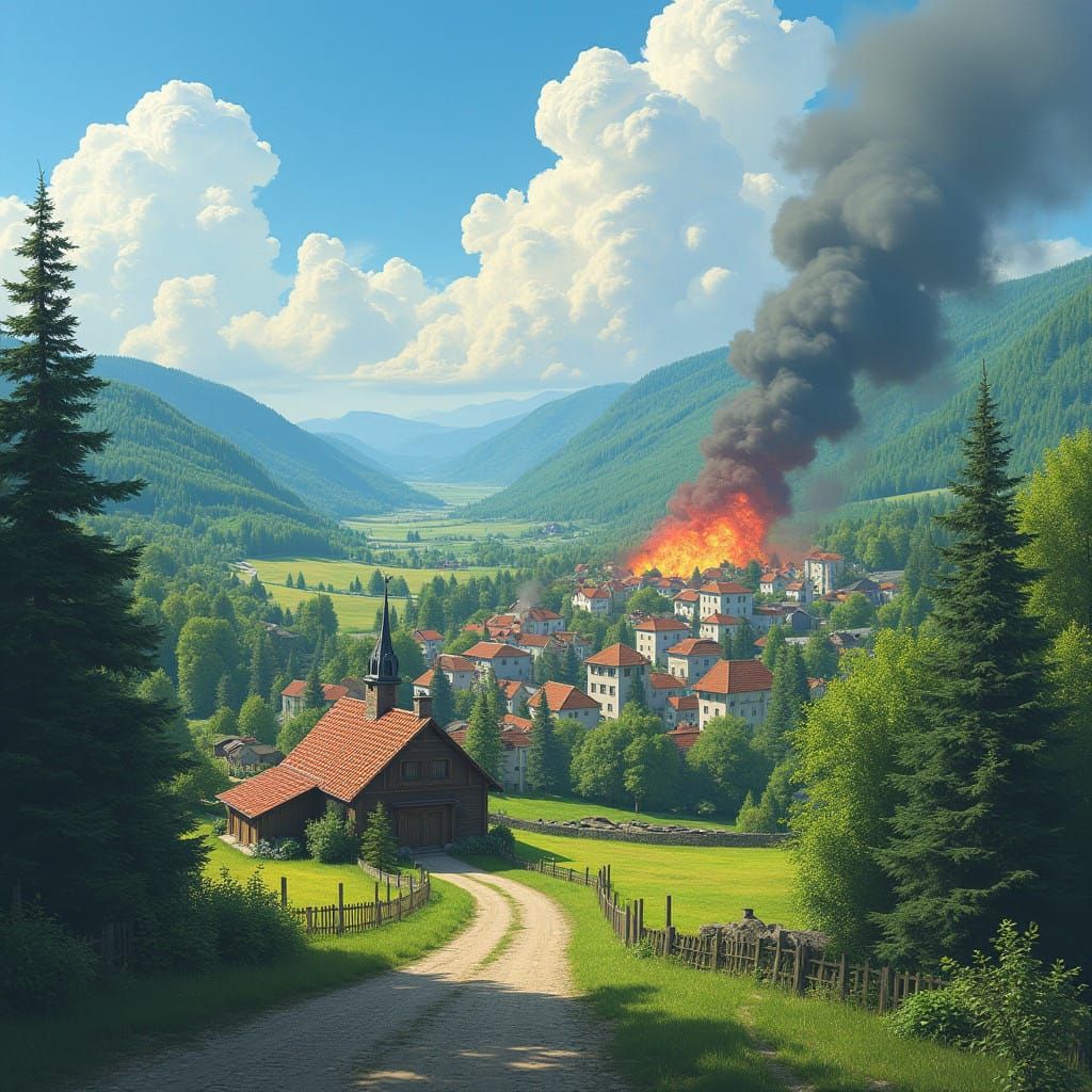 War-Torn Village Erodes Peaceful Haven