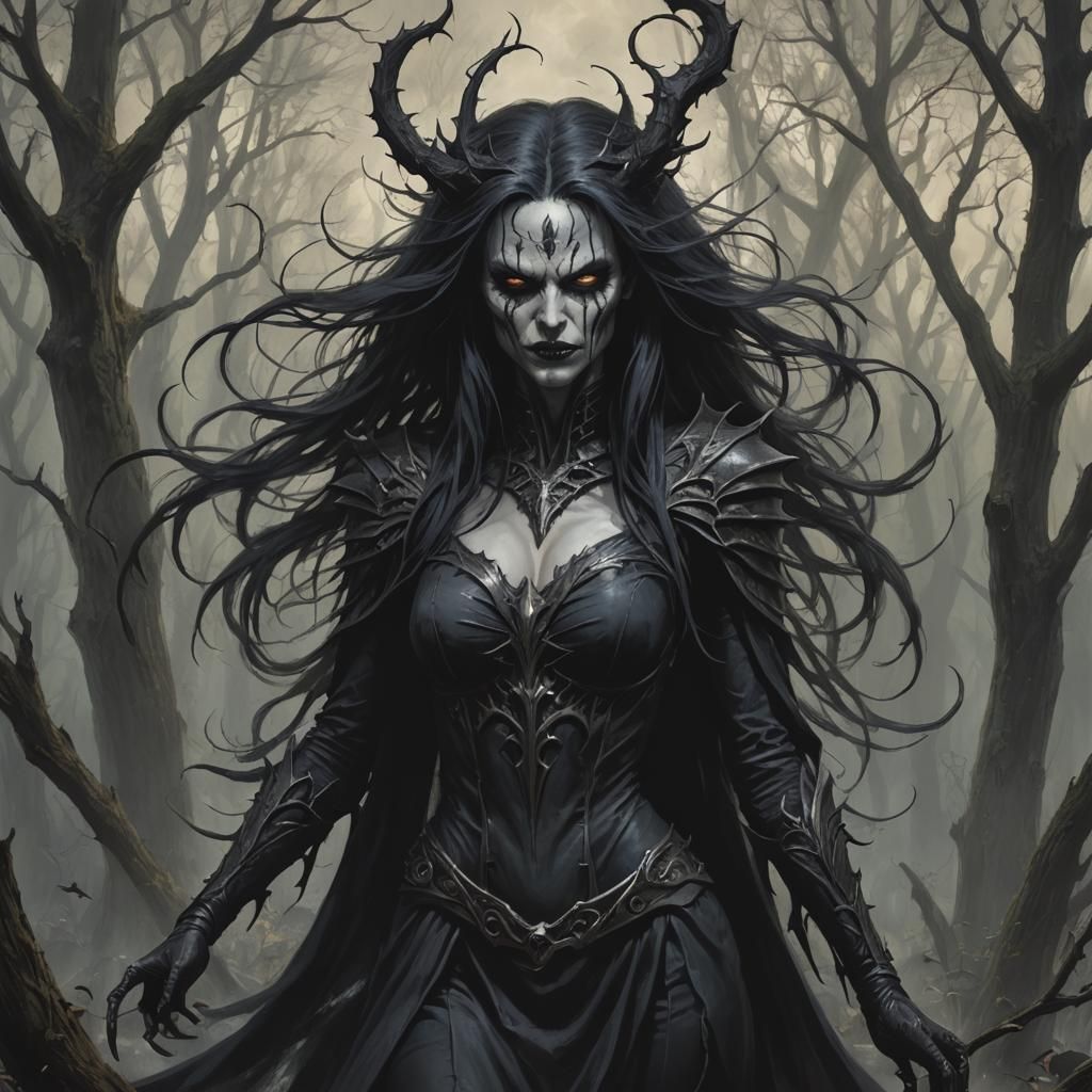 Sinister Dark Sidhe Banshee Artwork
