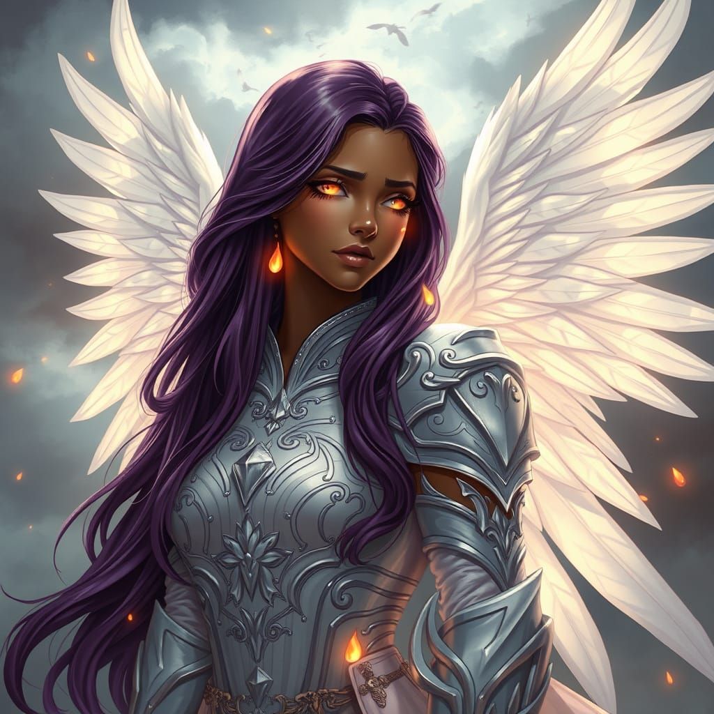 Angel of Sorrow in Medieval Armor