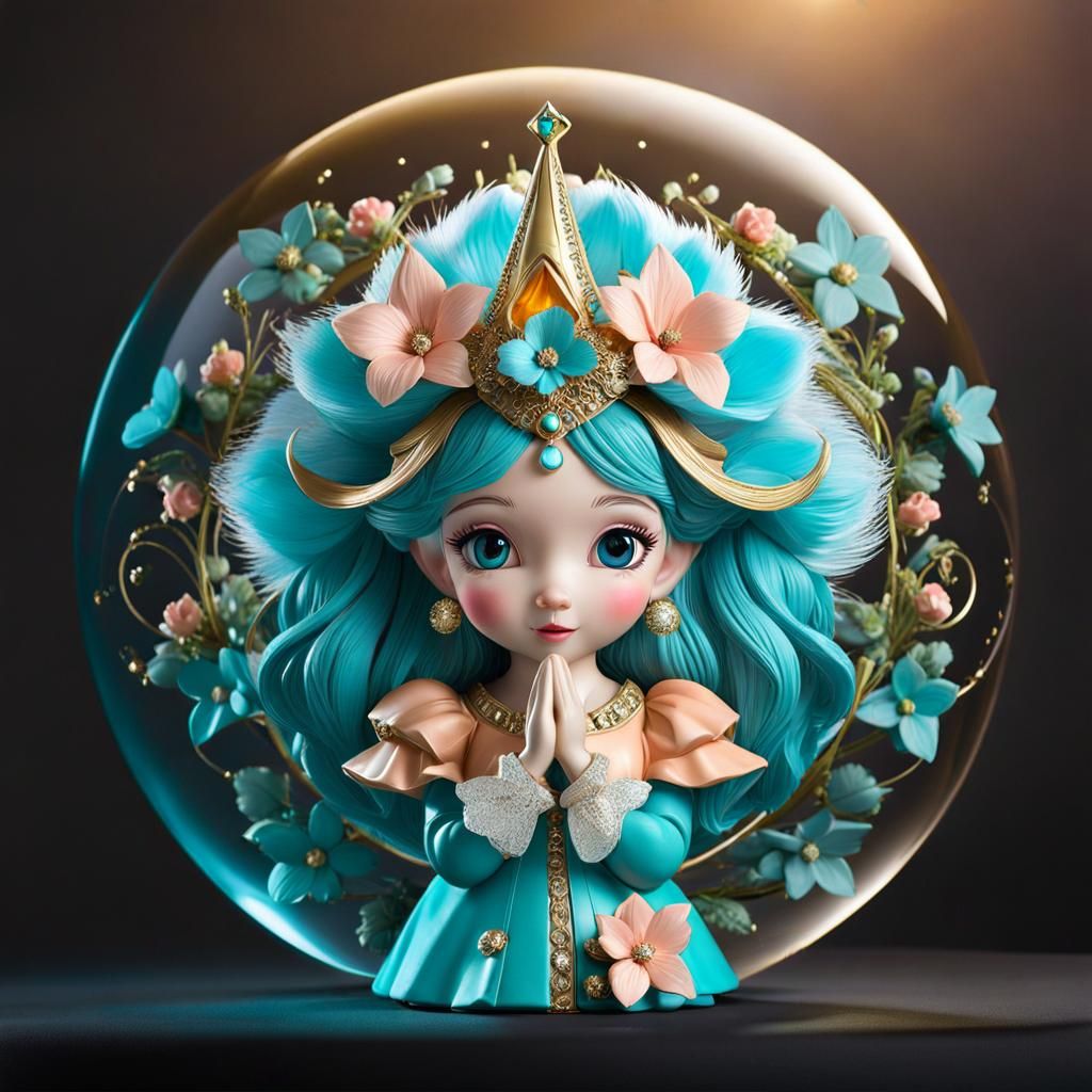 Gnome with Desert Flower Crown in Maximalist Style