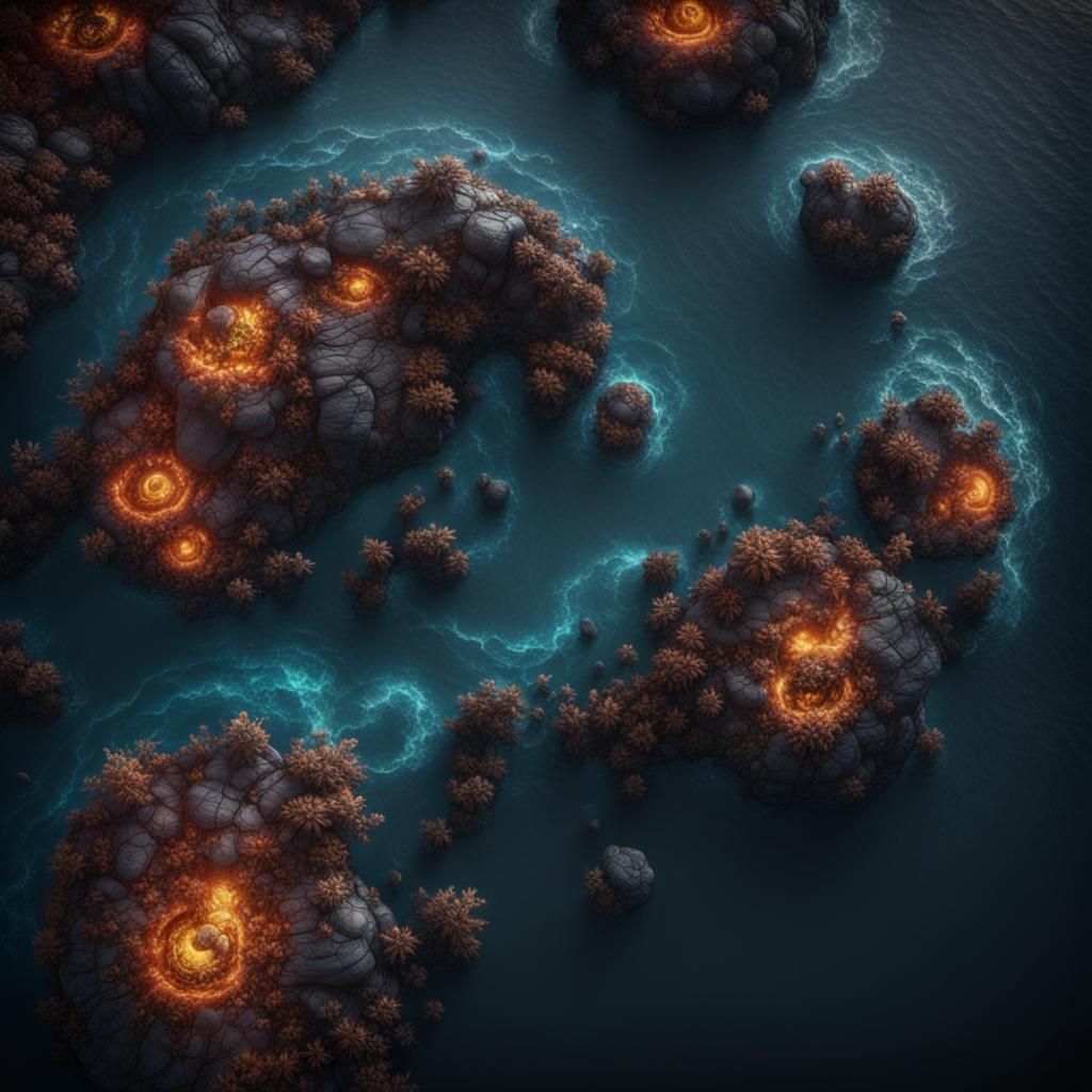 Ocean Planet: Detailed Matte Painting in Deep Color