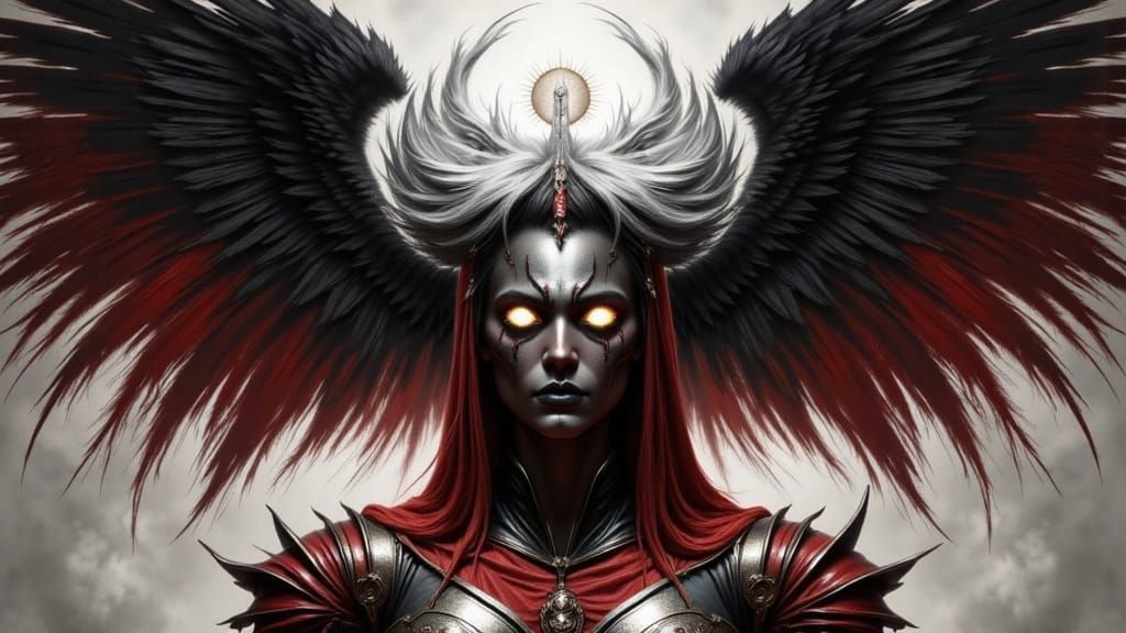 Angels of Hell in Grimdark Fantasy Style