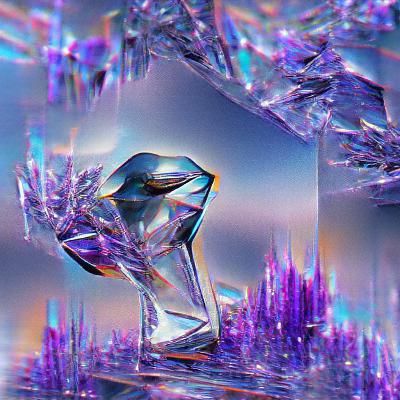 Dazzling Crystal Formation Reflecting Light