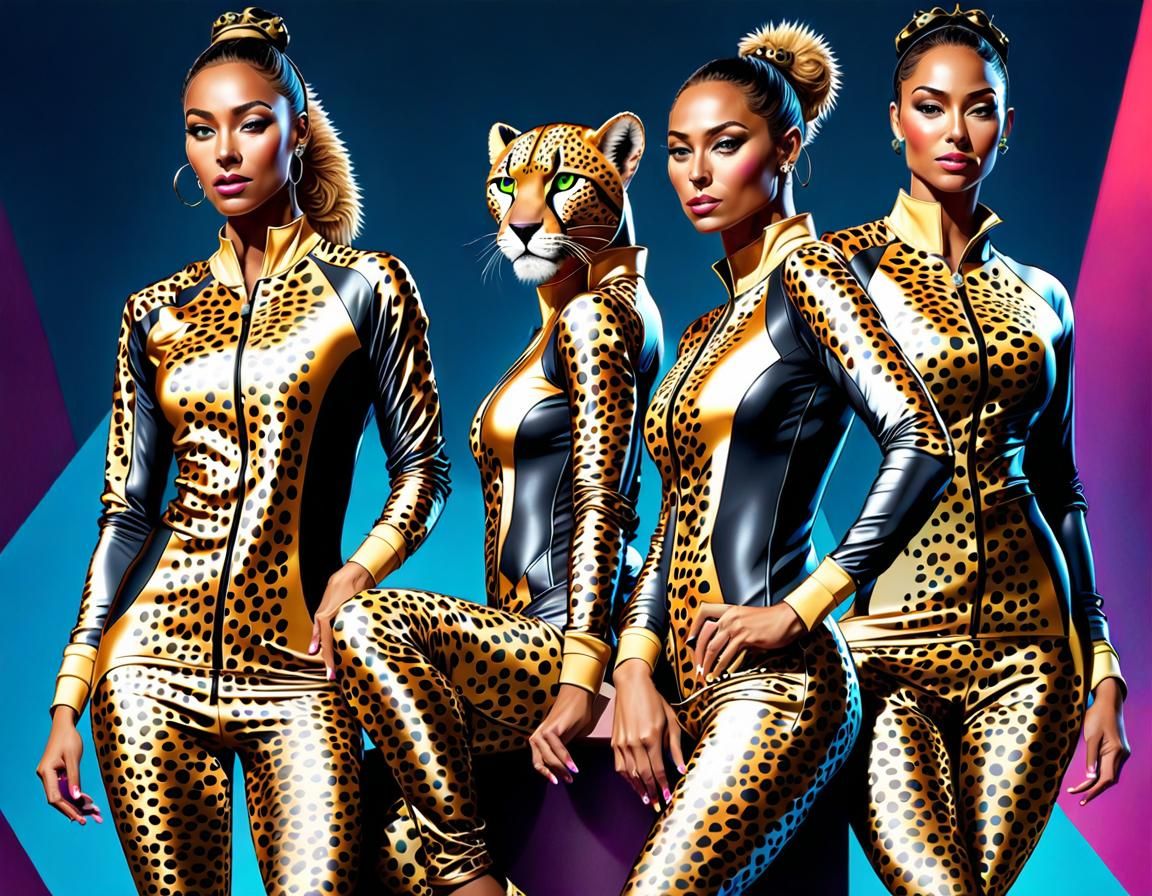The 2024 Animal print fashion collection - cheetah - jogging...
