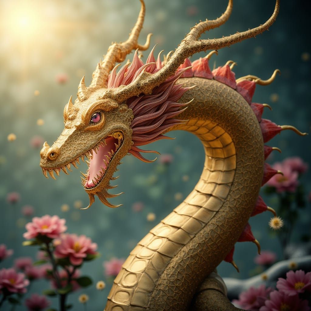 Kaleidoscopic Dragon in Vivid Colors