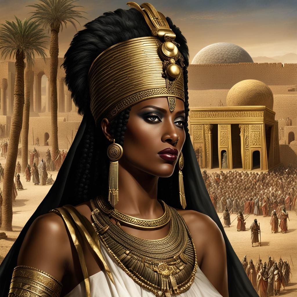 Amanirenas: One-Eyed Queen in Detailed Matte Painting