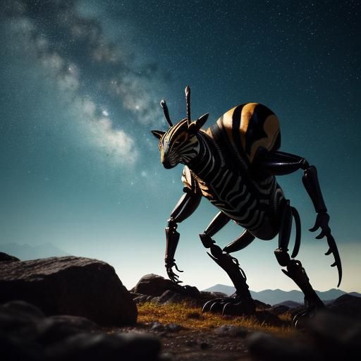 Giant Zebra Ant in Cinematic Film Still