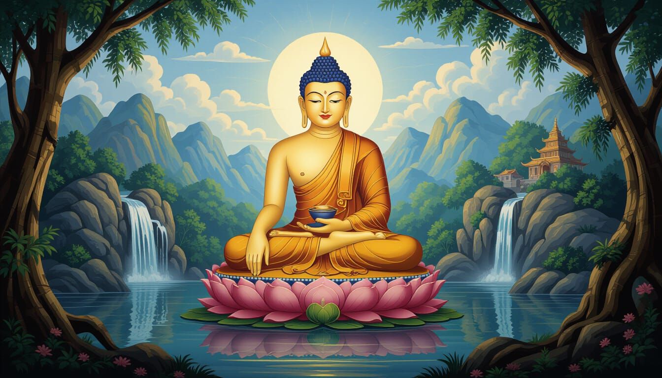 Dreamlike Buddha Image: A Vision of Enlightenment