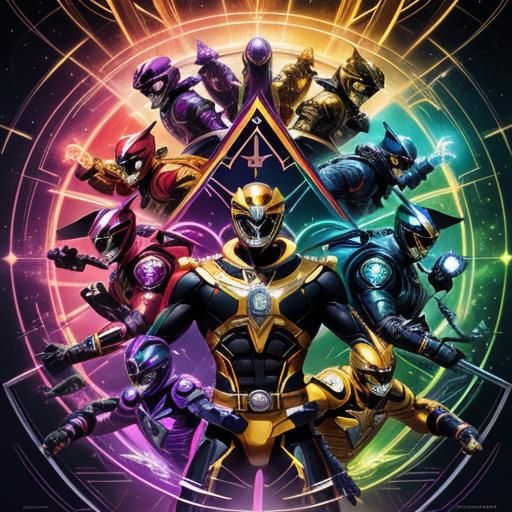 Multiverse Power Rangers Team: Digital Art