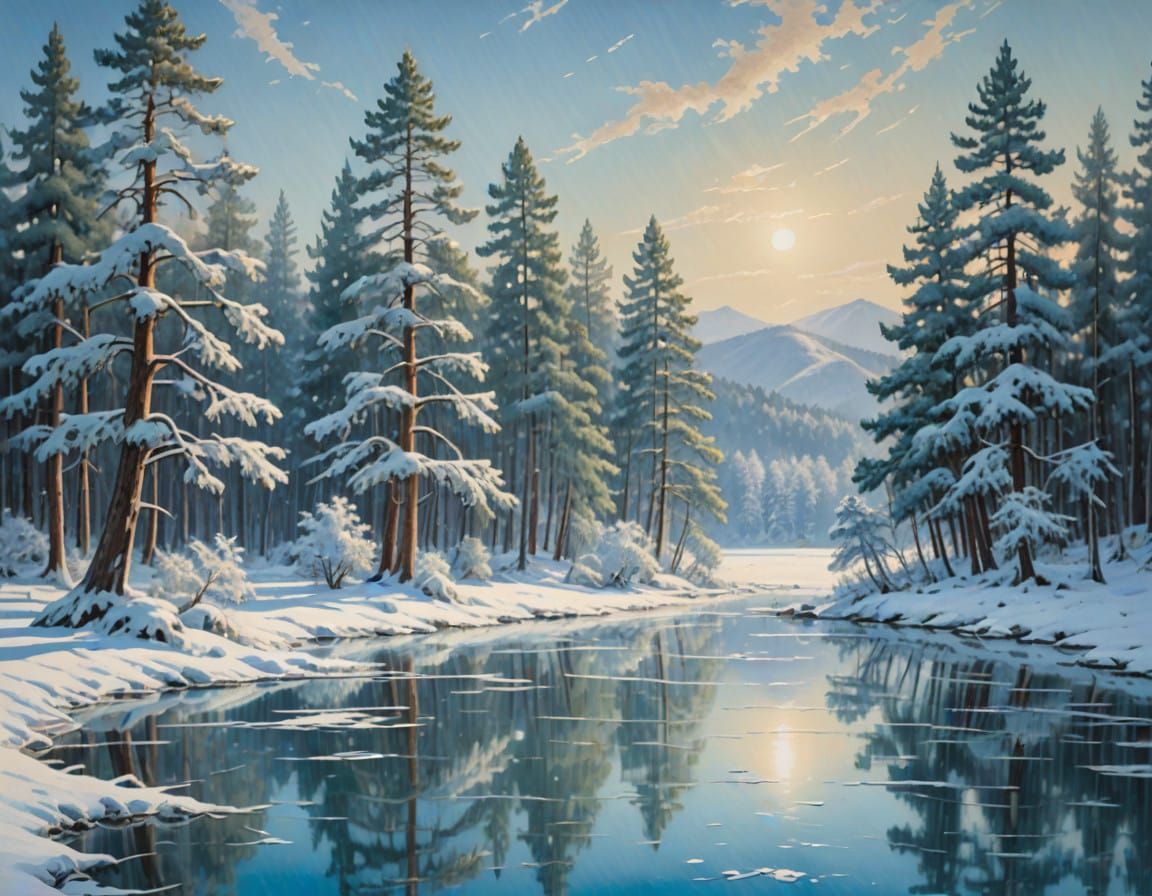 Winter Wonderland in Ethereal Light