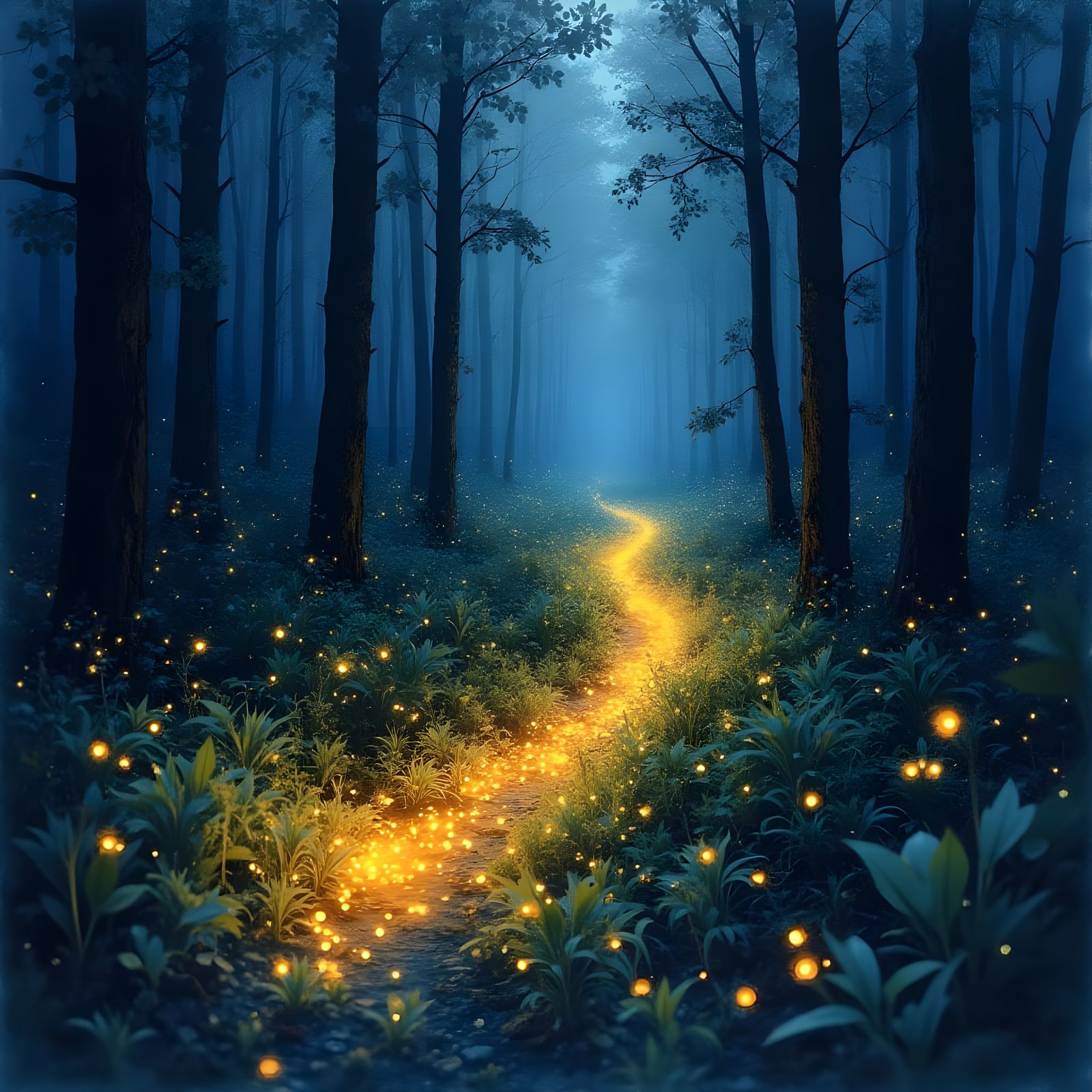 Nature's Yellow Brick Road (only it's fireflies instead of bricks leading the way)