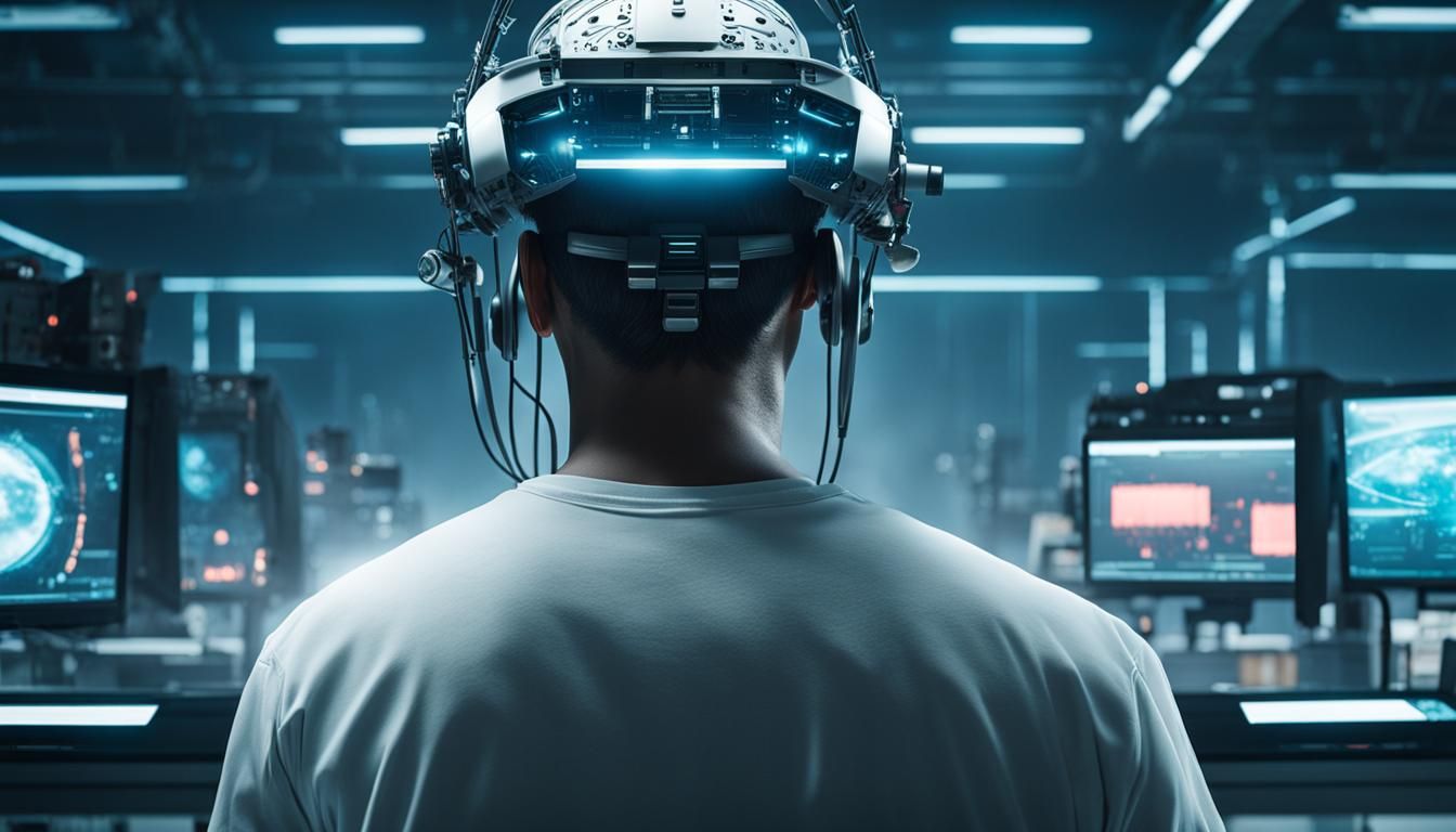 Cyberpunk Device in Lab, Realistic Digital Art