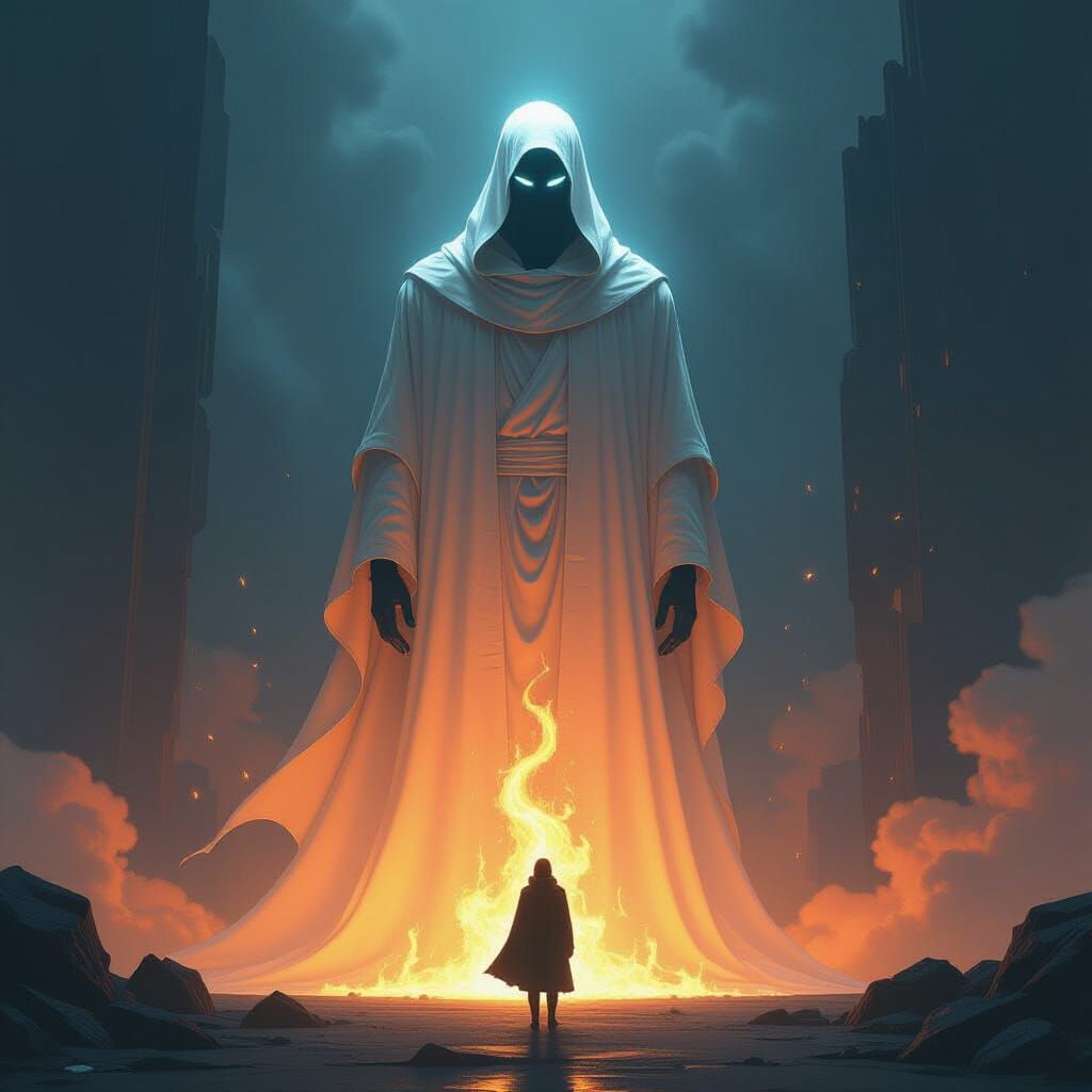 Clash of Light and Shadow in Cyberpunk Style