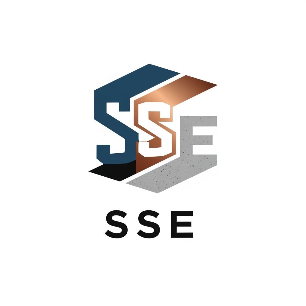 Minimalist Geometric Logo for SSE Earthworks Company