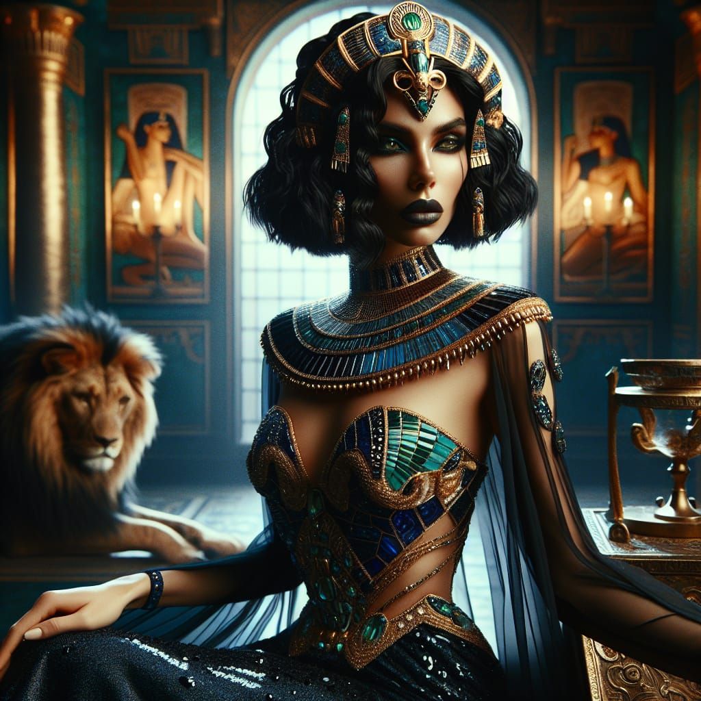 Egyptian Goddess Tefnut in Dark Fantasy
