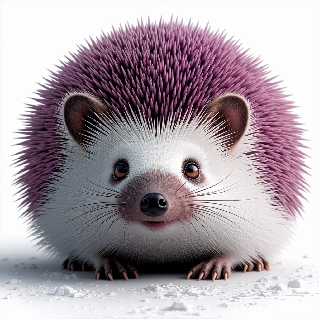 Whimsical Hedgehog Portrait in Sfumato Style