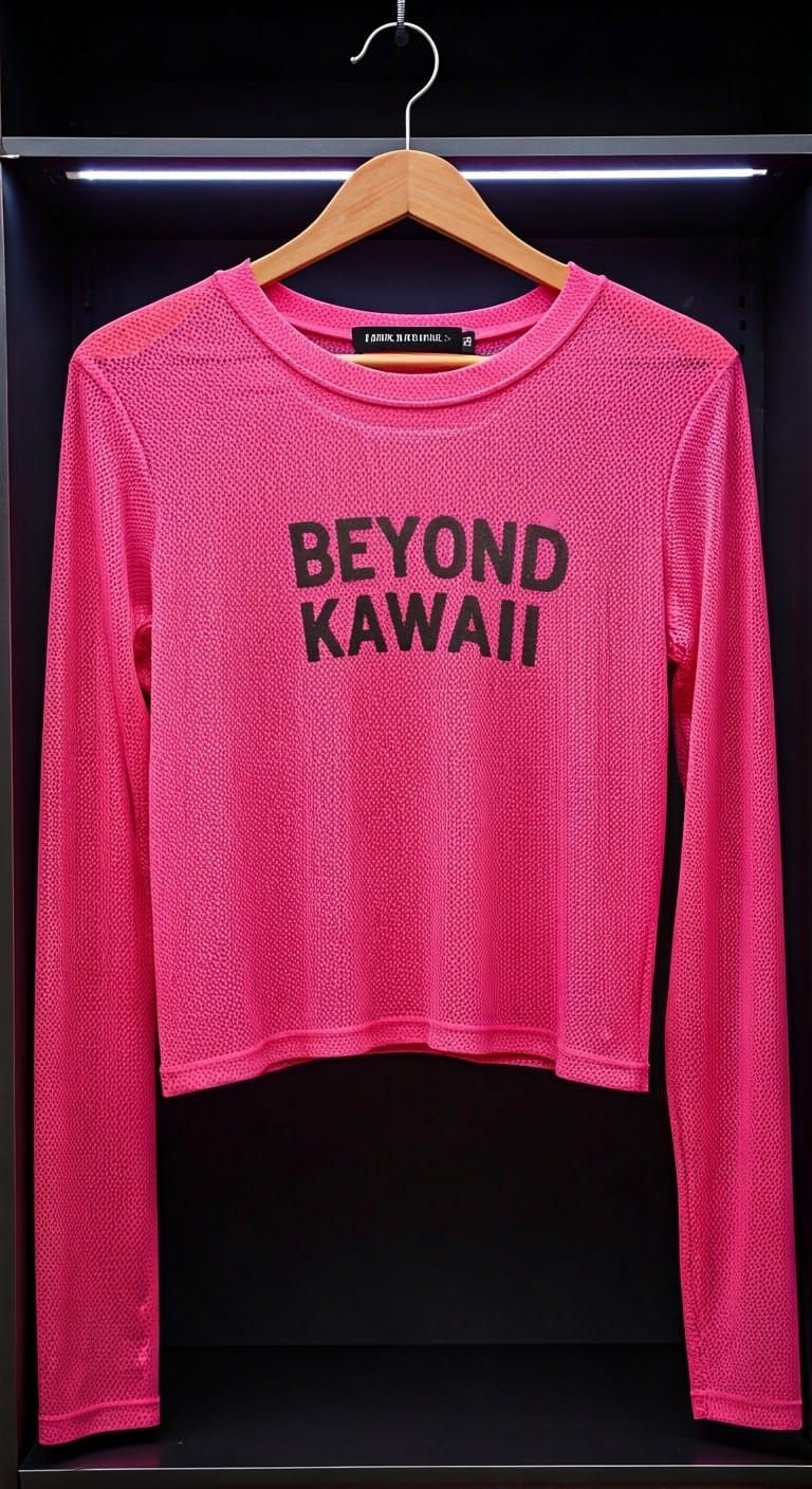 Pink Mesh Top in Wardrobe with Futuristic Style