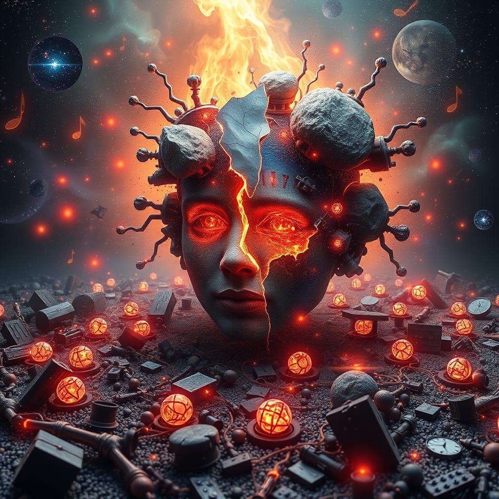 Cosmic Porphyrin Dance in Vibrant Colors