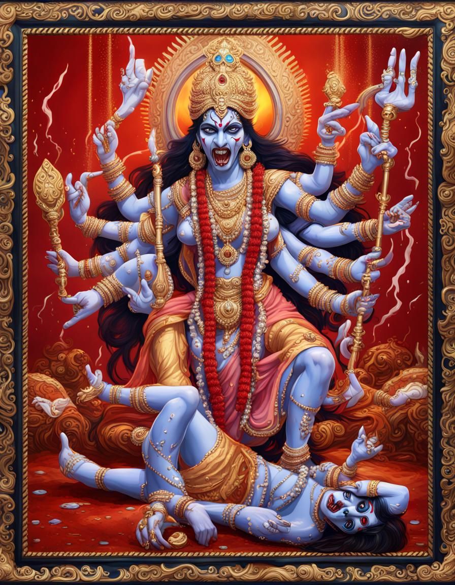 Goddess Kali: Detailed Fantasy Concept Art
