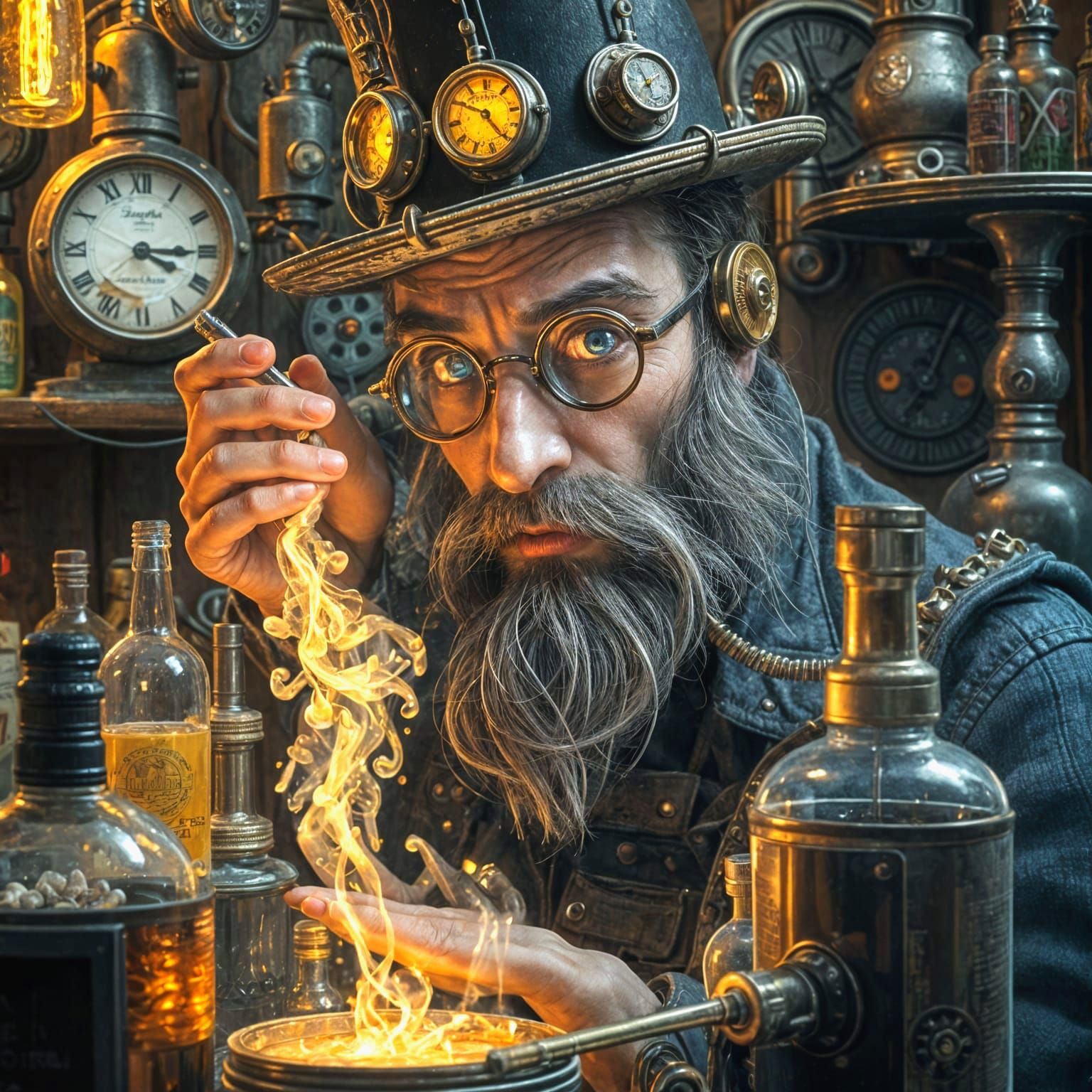 Steampunk Alchemist: Elemental Magician