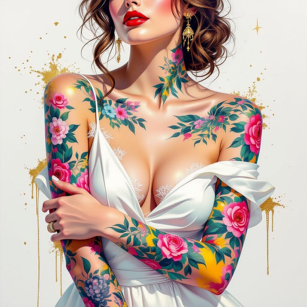 Metamodern Tattoo Art with Rococo and Impressionism