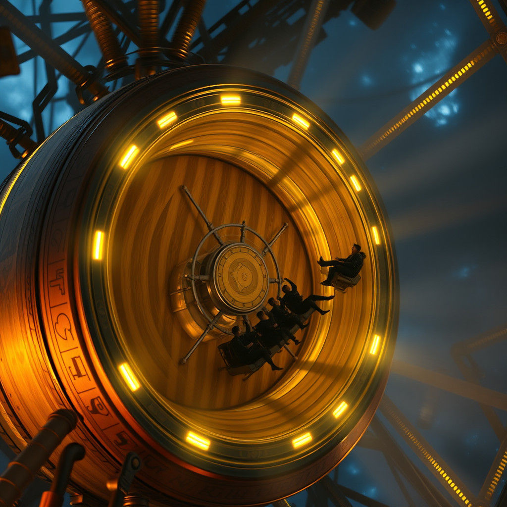 Steampunk Barrel Ride with Mystical Runes