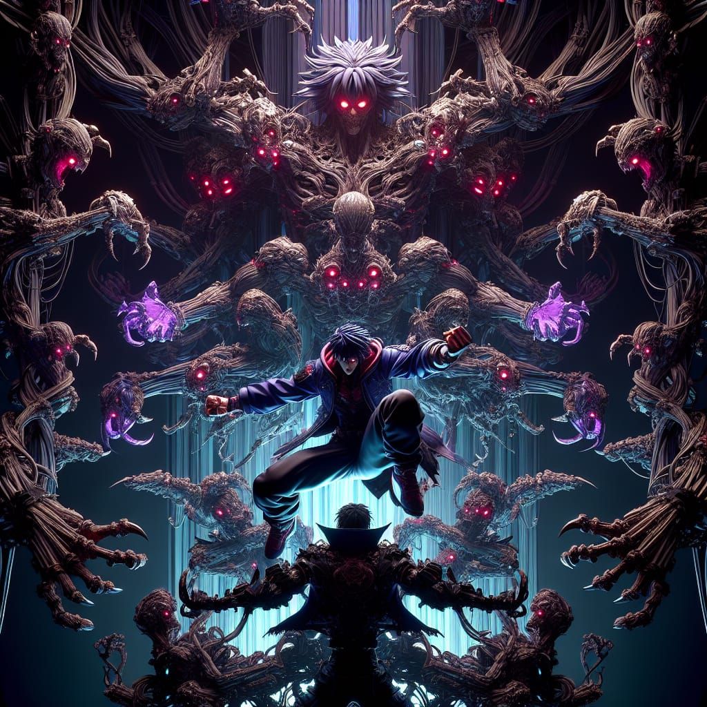 Fantasy Arcade Fighter in Tower Stance, Japanese Animation