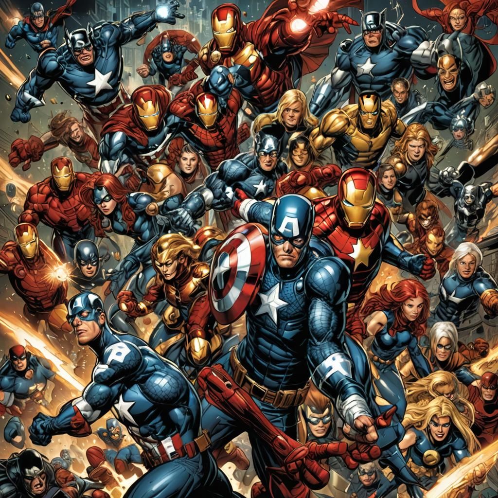 Dynamic Comic Book Art in Mark Brooks Style