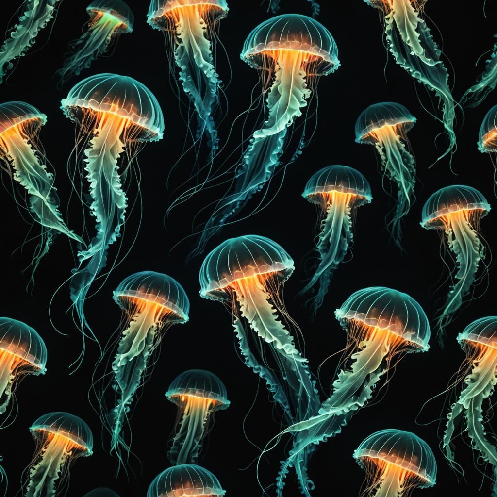 Fluorescent Jellyfish Illuminate Dark Ocean Depths