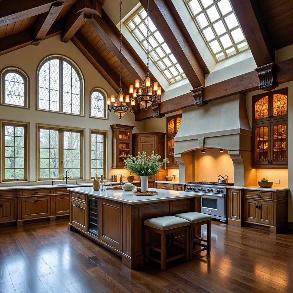 Luxurious Tudor Kitchen with Modern Design