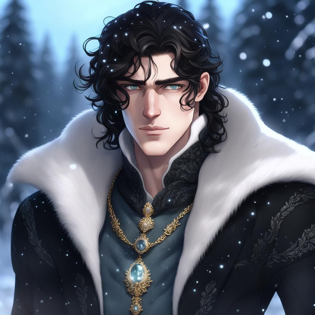 Victorian Prince Portrait with Twinkling Lights