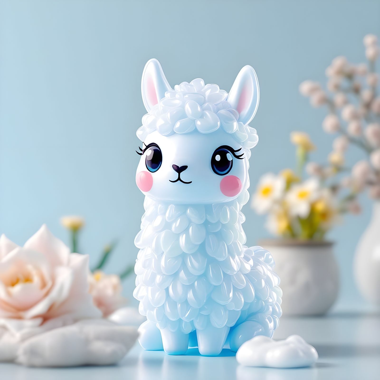 Chibi Glass Llama Enchantment