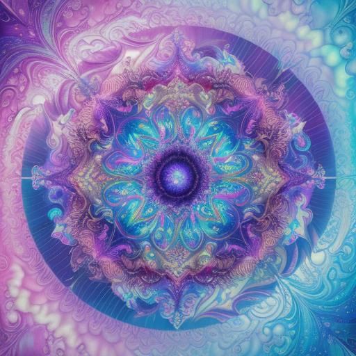 Rainbow Light Illuminates Golden Poetry Scroll