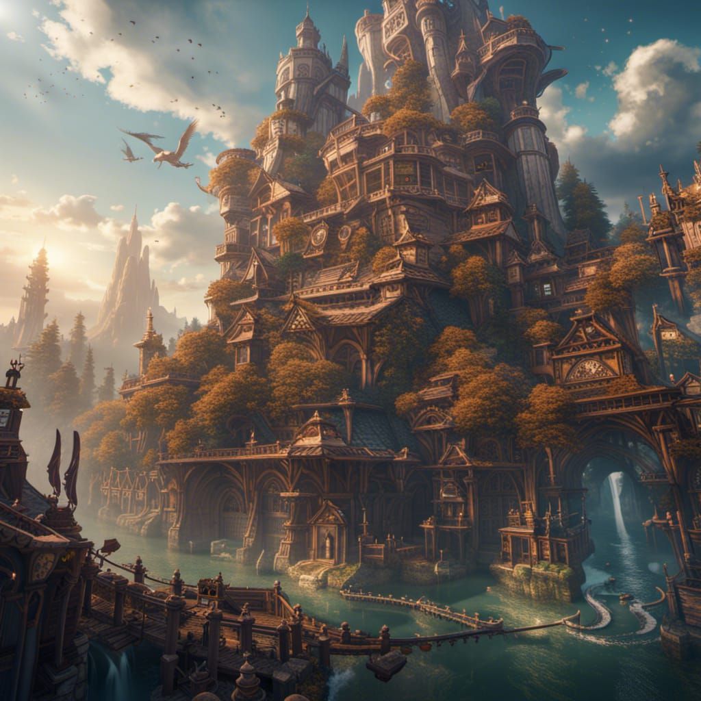 Fantastical World Peace Concept Art in Deep Color