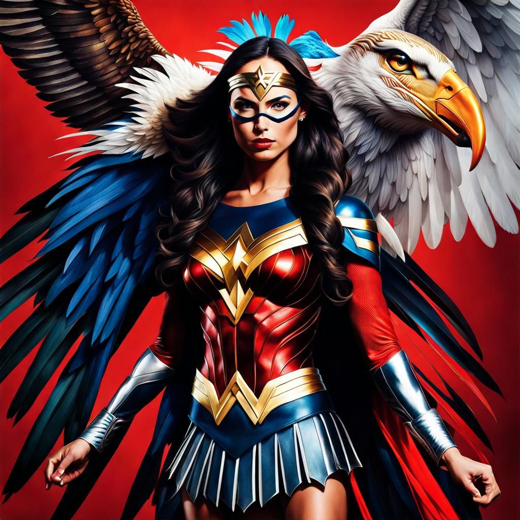 Animal Superhero Fusion: Zebra, Fox, and Eagle