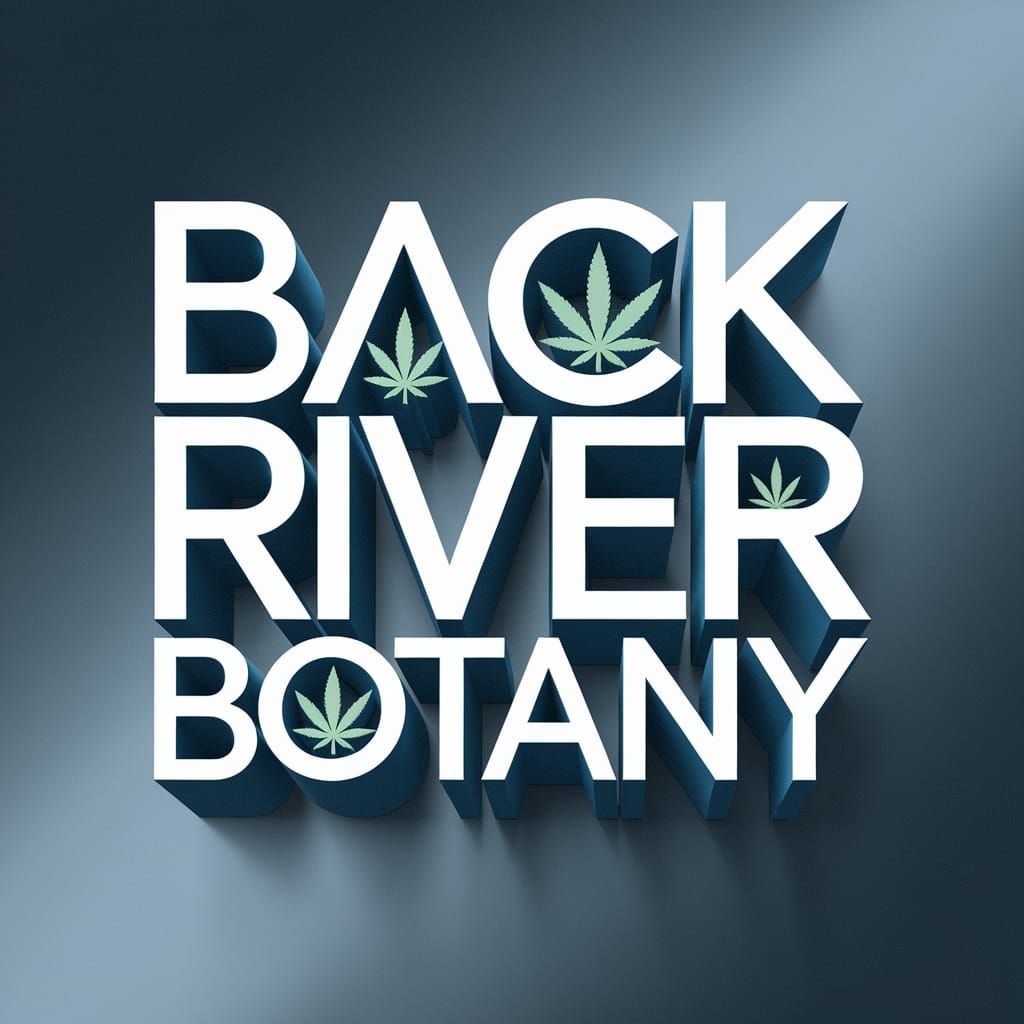 Modern 3D Logo with Cannabis Leaves