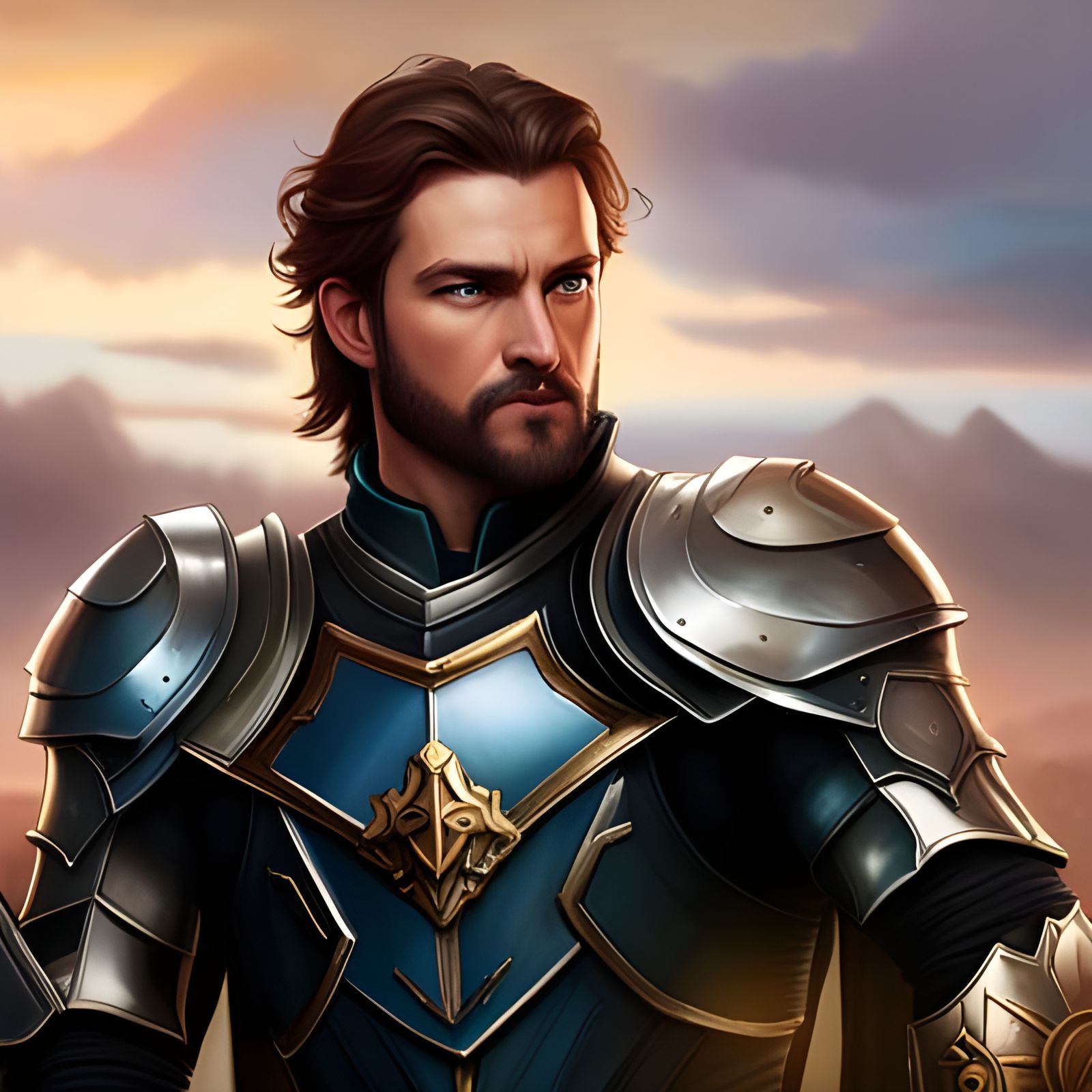 Ornate Tudor Knights Portrait in Hyperdetailed Style